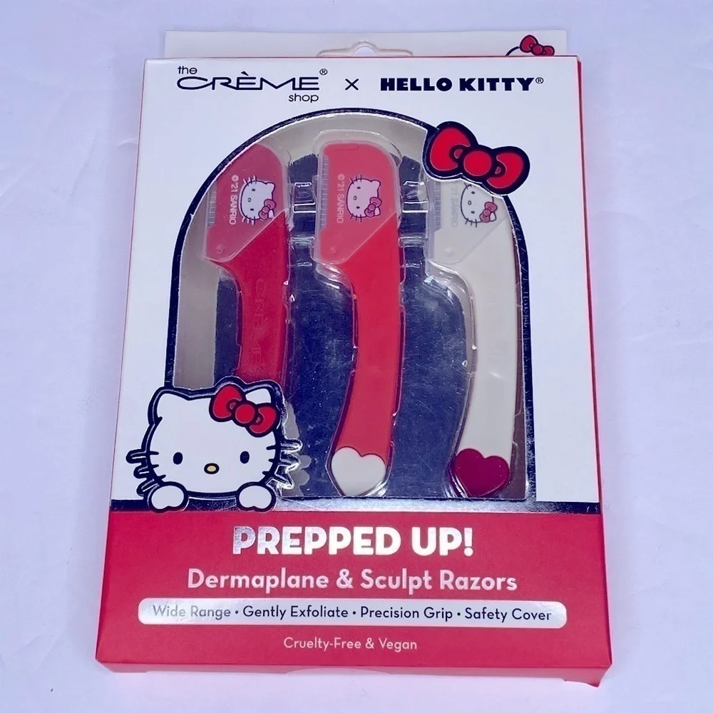 The Crème Shop X Hello Kitty Dermaplane & Sculpt Razor 3-Pack